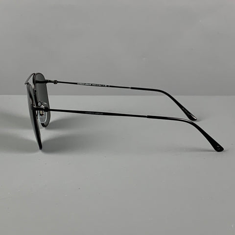 GIORGIO ARMANI AR 6080 Black Metal Aviator Sunglasses