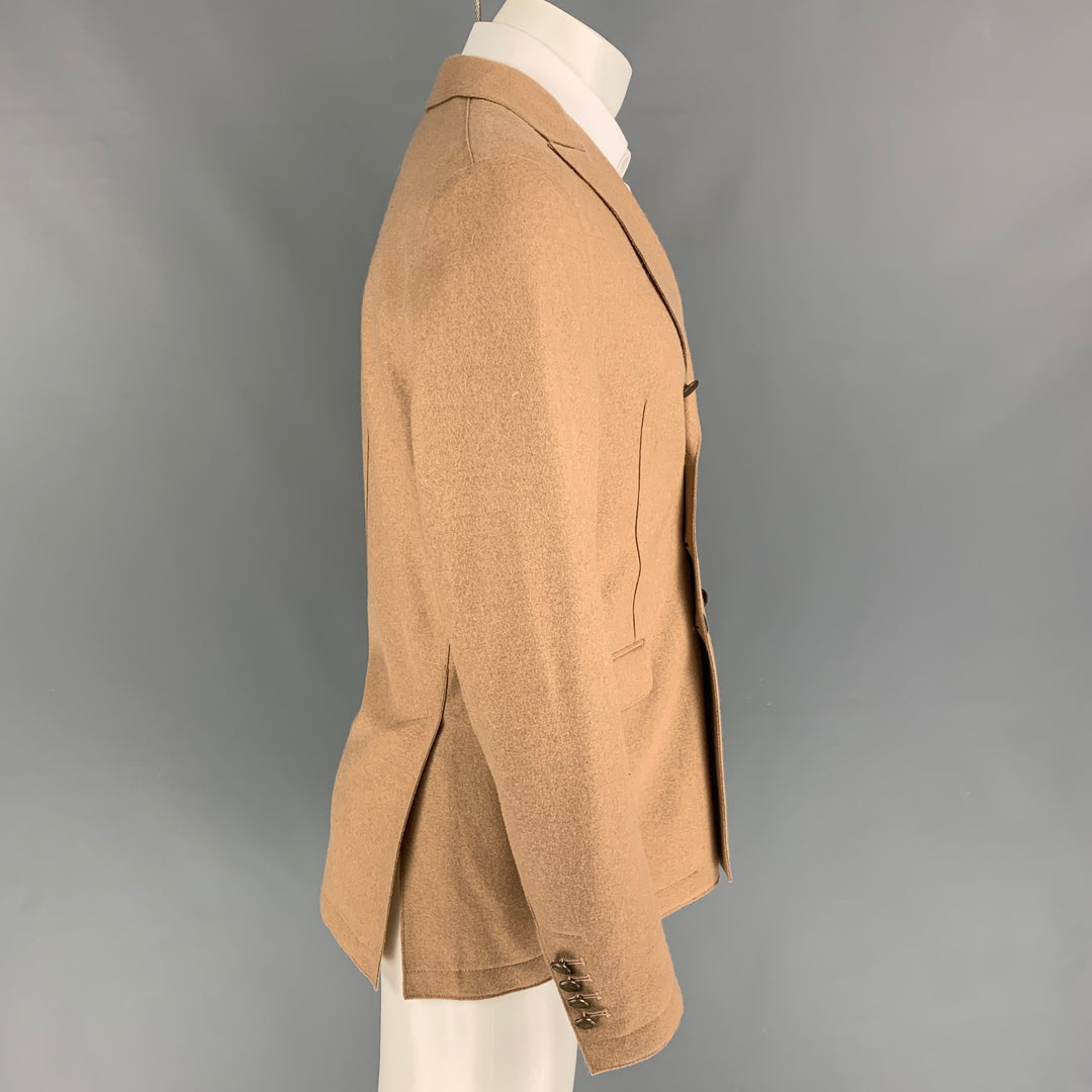 ELEVENTY Size 38 Tan Wool Polyamide Peak Lapel Sport Coat