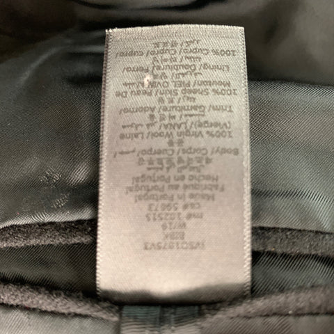 JOHN VARVATOS Taille 38 Manteau de sport à revers en laine unie noire