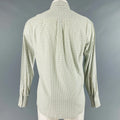 BRUNELLO CUCINELLI Size M Green Checkered Cotton Dress Shirt BRUNELLO CUCINELLI