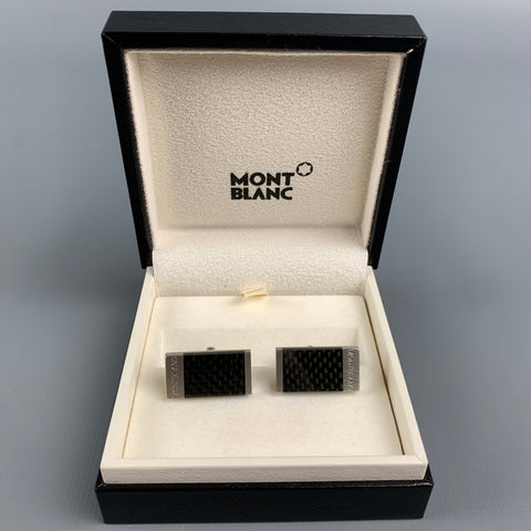 MONT BLANC Black Stainless Steel Cuff Links