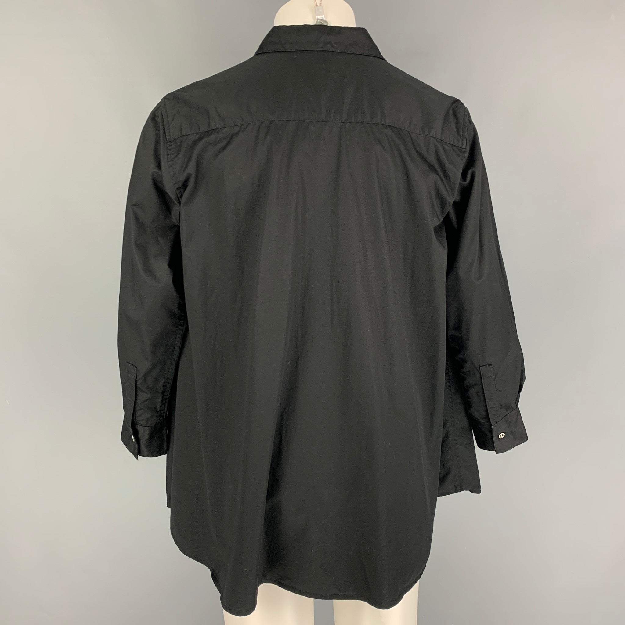 KIDILL Size S Black Cotton Oversized Long Sleeve Shirt – Sui