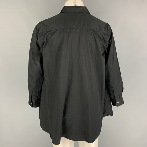 KIDILL Size S Black Cotton Oversized Long Sleeve Shirt