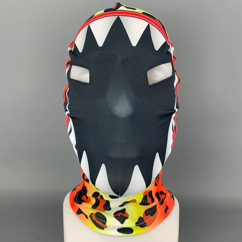 WALTER VAN BEIRENDONCK SS21 Size One Size Multi-Color Orange Leopard Morph Mask