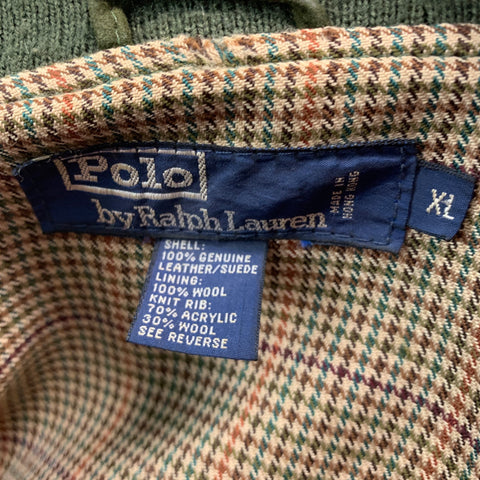 POLO by RALPH LAUREN Size XL Green Suede Bomber Jacket