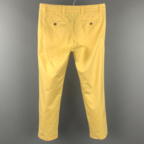 BROOKS BROTHERS Size 31 Yellow Cotton Zip Fly Casual Pants