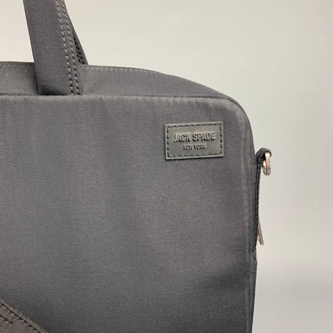 JACK SPADE Black Canvas Rectangle Laptop Bag