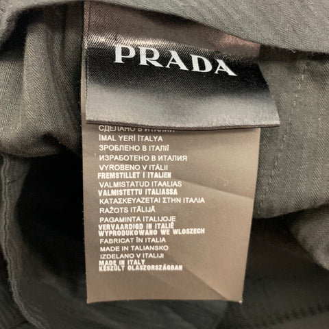 PRADA Size 34 Black Virgin Wool Button Fly Dress Pants
