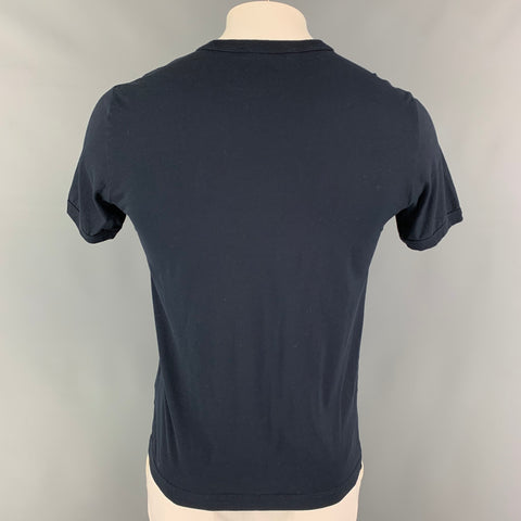 DOLCE & GABBANA Size M Navy Cotton Crew-Neck T-shirt