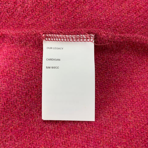 OUR LEGACY Size 40 Pink Virgin Wool Buttoned Cardigan