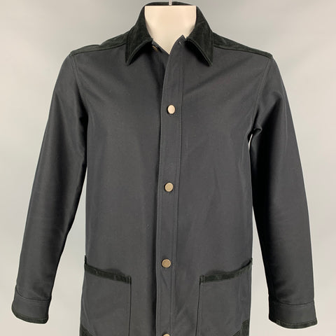 ALEXANDER WANG Size 46 Black  Nylon / Cotton Single Breasted Coat