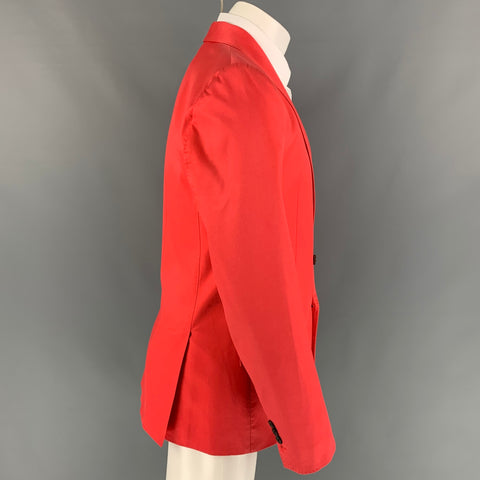 DSQUARED2 Size 38 Orange Cotton Shawl Collar Sport Coat