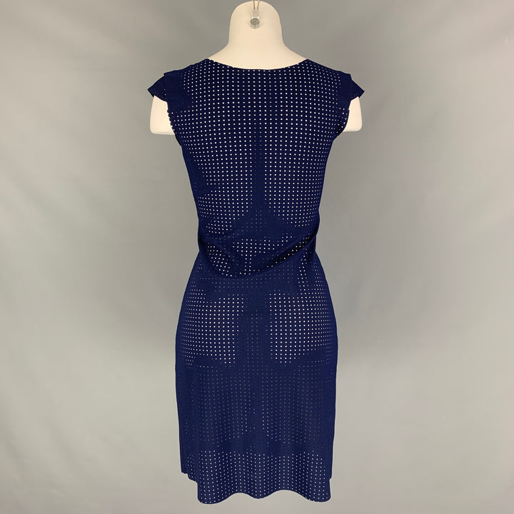 SUGGÉRÉ Taille S Robe à manches courtes perforées en nylon et élasthanne bleu marine