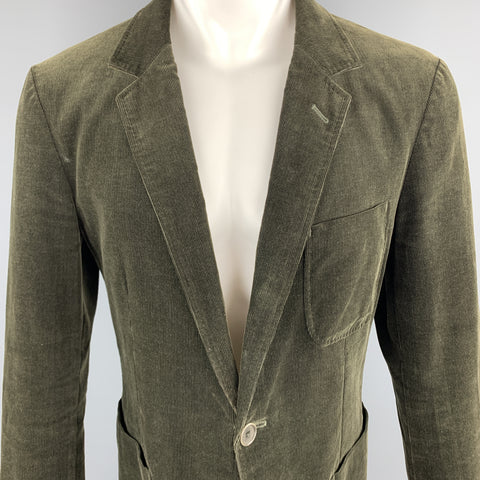 PS by PAUL SMITH Size M Forest Green Corduroy Notch Lapel Sport Coat
