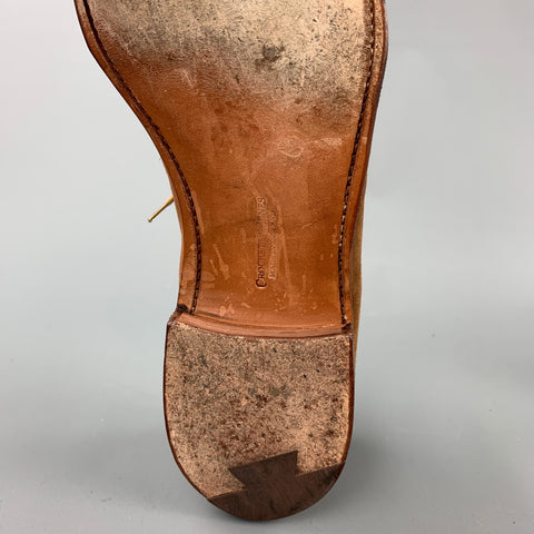 CROCKETT & JONES for BARNEY'S NEW YORK Size 10 Light Brown Suede Lace Up Shoes