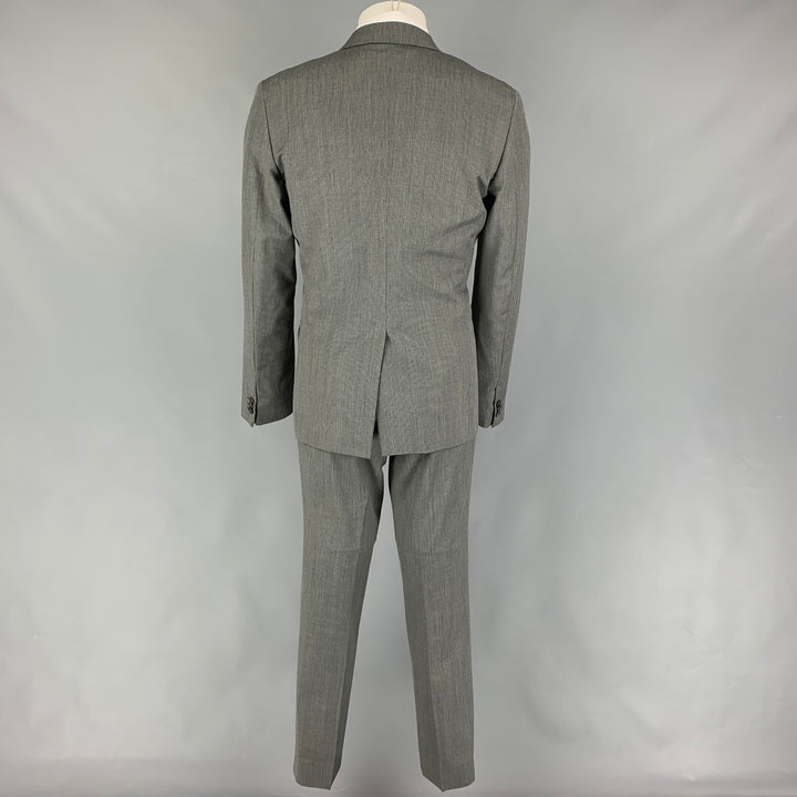 PRADA Size 40 Grey Silver Pinstripe Virgin Wool Silk Suit