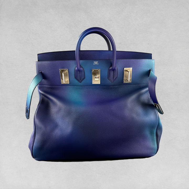 Hermès SS19 Ombré Haut à Courroies Cosmos HAC 50 Nuit Violet Limited Edition Bag