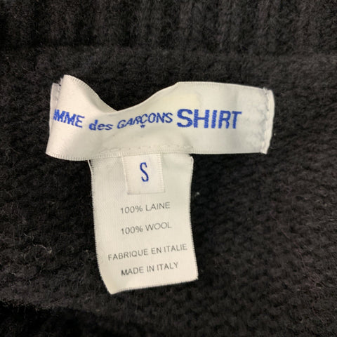 COMME des GARCONS Pull col rond en laine unie noir taille S