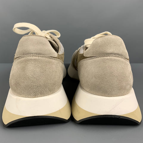 FEAR OF GOD Size 11 Oatmeal Grey Mixed Materials Suede Lace Up Sneakers