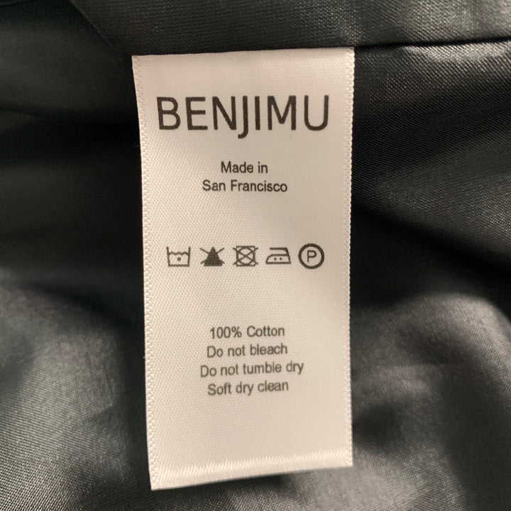 BENJIMU Size XS Navy Cotton Kimono Coat