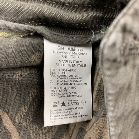 MARITHE+FRANCOIS GIRBAUD Size 33 Olive Cotton Asymmetrical Casual Pants