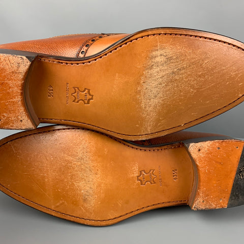 PAUL STUART Size 10.5 Tan Brown Leather Wingtip Boots