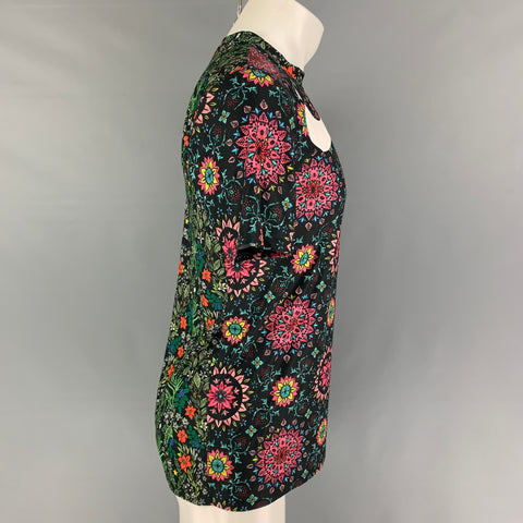 NIKE x Ricardo Tisci Camiseta con cuello redondo y poliéster floral multicolor talla S
