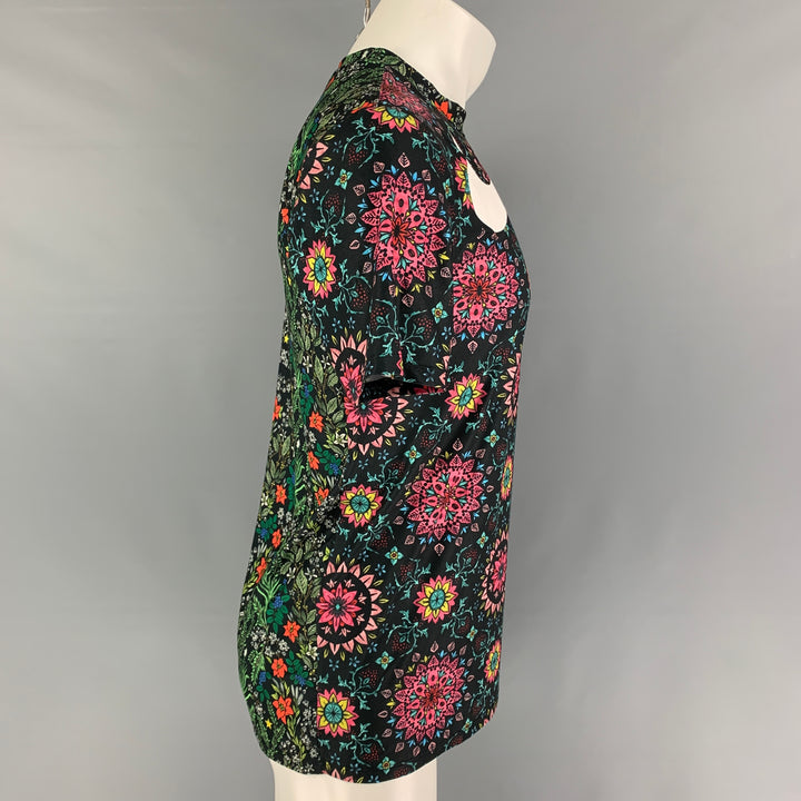 NIKE x Ricardo Tisci Size S Multi-Color Floral Polyester Crew-Neck T-shirt