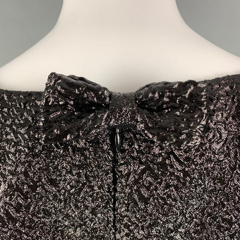 MARC JACOBS Talla 0 Vestido recto texturizado de mezcla de poliéster negro