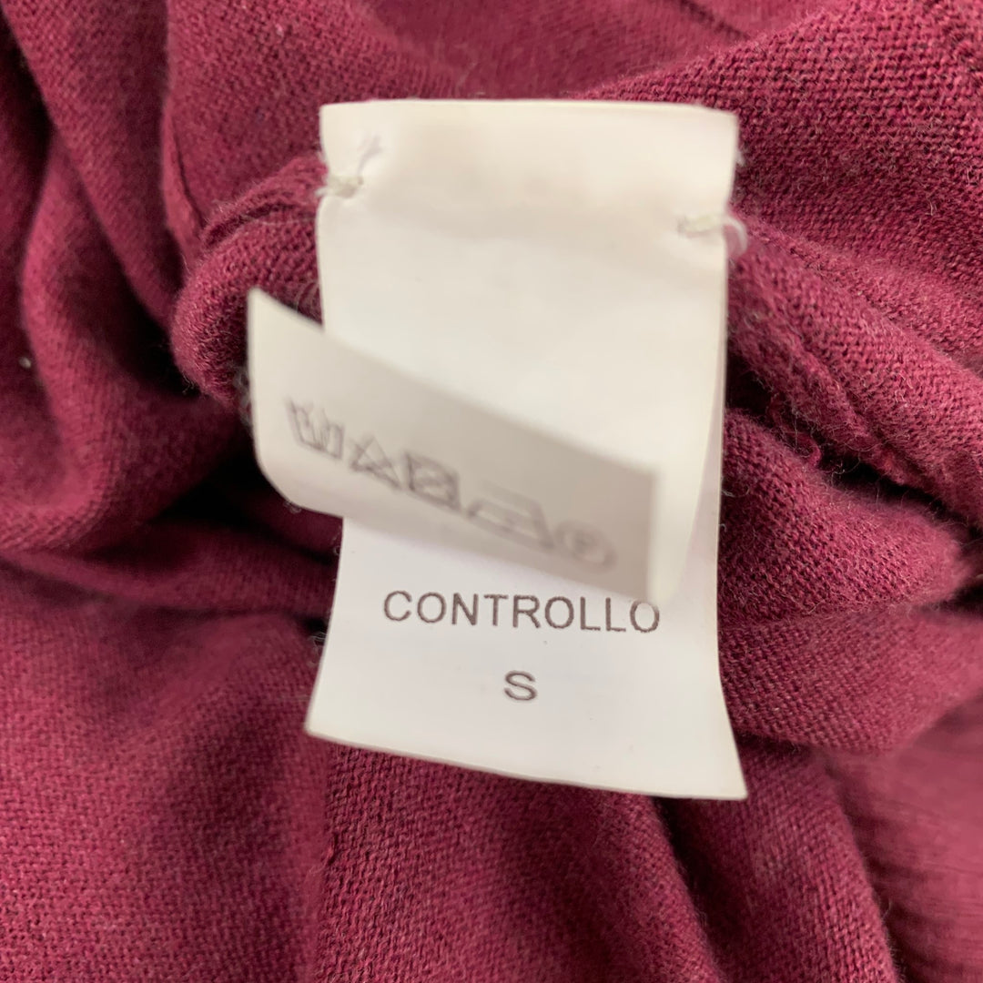 BRUNELLO CUCINELLI Taille S Gilet boutonné en coton bordeaux