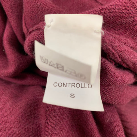 BRUNELLO CUCINELLI Size S Burgundy Cotton Buttoned Vest
