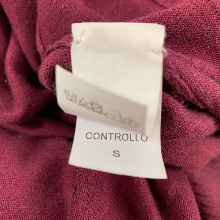 BRUNELLO CUCINELLI Taille S Gilet boutonné en coton bordeaux