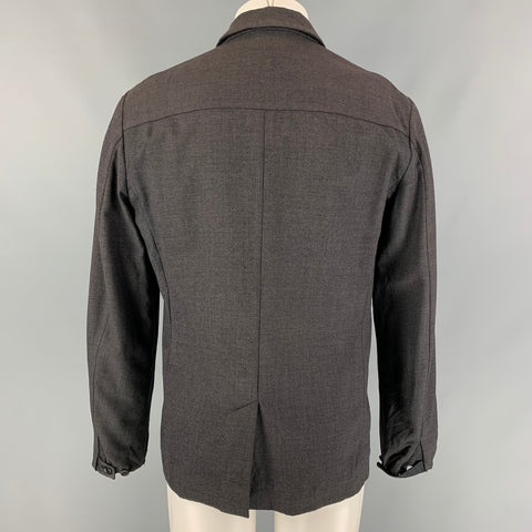 MIU MIU Size 40 Grey Wool Single Breasted Jacket