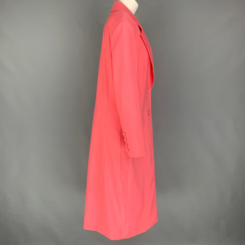 ATOIR Size 8 Pink Solid Notch Lapel Coat