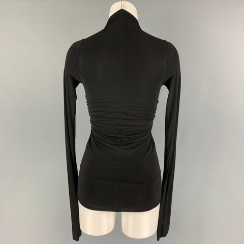 RICK OWENS FOGACHINE 22 Taille 4 Blouse à manches longues en polyamide noir
