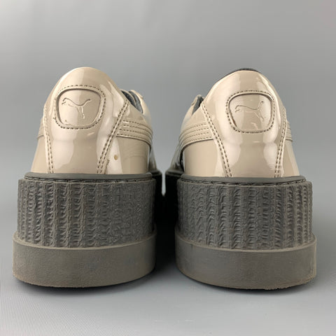 FENTY by RIHANNA Size 10.5 Gray Patent Leather Pointy Creeper Sneakers