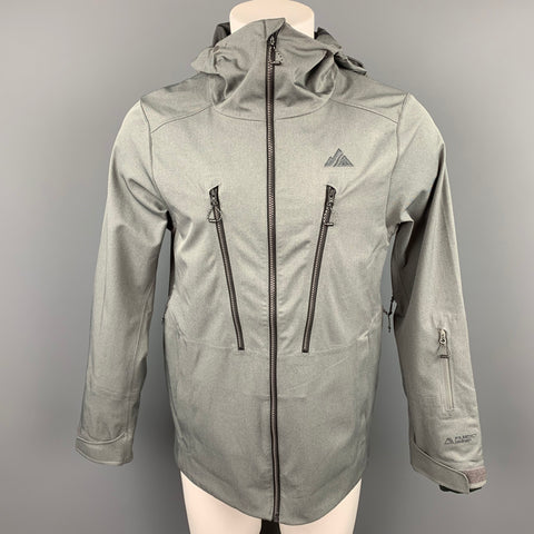 STRAFE Polartec Size S Grey Waterproof Polyester Hooded Jacket