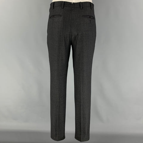 SUIT SUPPLY Size 36 Gray Textured Wool Notch Lapel Suit