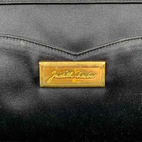 Vintage JUDITH LEIBER Navy & Gold Snake Skin Evening Handbag