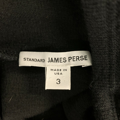 JAMES PERSE Size L Black Mock Neck Wool Blend Pullover
