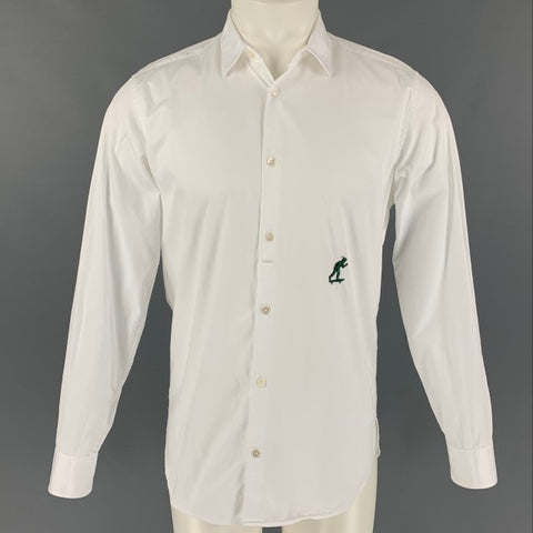 GOLDEN GOOSE Camisa de manga larga con botones de algodón blanco Talla S