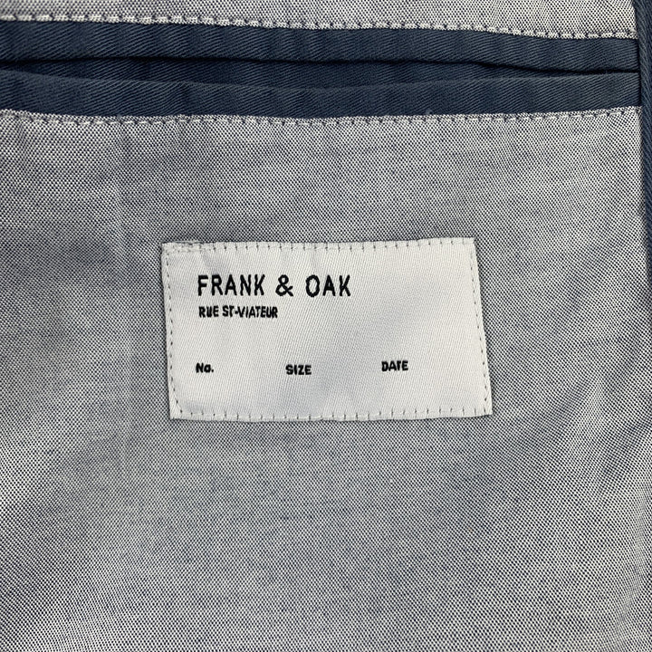 FRANK & OAK Size 40 Blue Cotton Notch Lapel Sport Coat