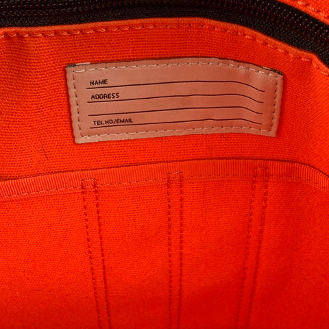 JACK SPADE Orange Black Canvas Cross Body Bag