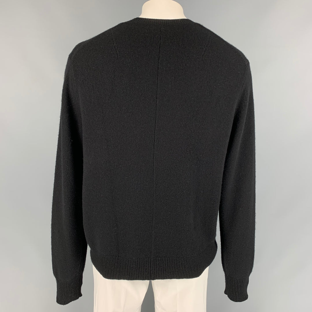 RAG & BONE Size XL Black Knitted Cashmere Crew-Neck Sweater
