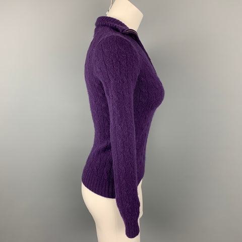 RALPH LAUREN Black Label Taille XS Pull en cachemire violet