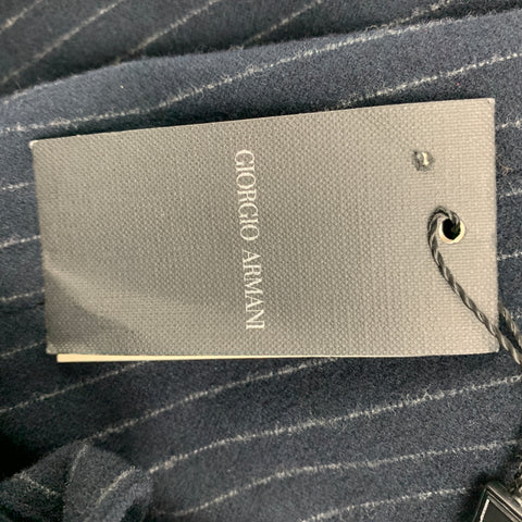 GIORGIO ARMANI Size 32 Navy Pinstripe Wool Blend Dress Pants