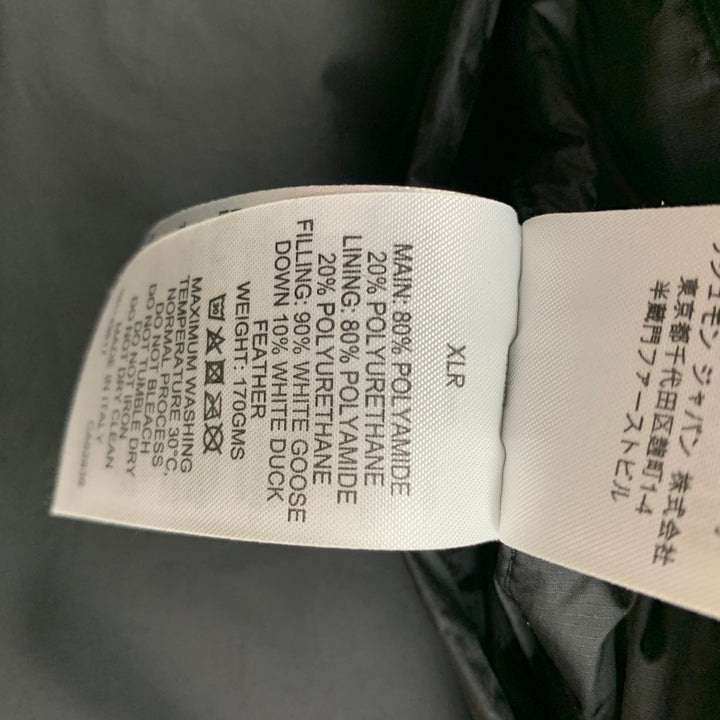 DUNHILL Size XL Black Quilted Polyamide Blend Down Filled Jacket
