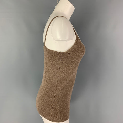 THE WHITE COMAPNY Size L Brown Cashmere Camisole Blouse