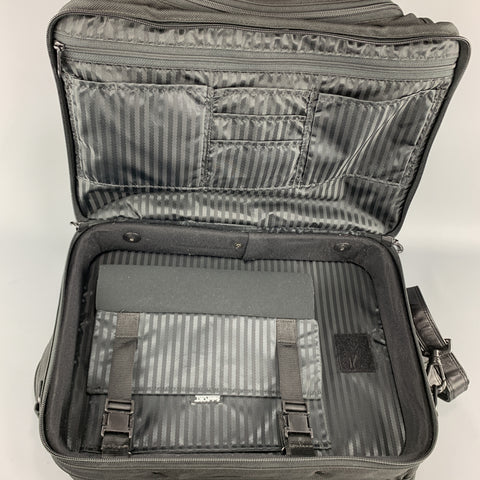 TUMI Black NylonCanvas Carry On Travel Bag