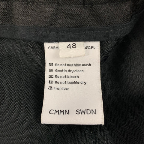 CMMN SWND Size 32 Black Wool Elastic Waistband Casual Pants